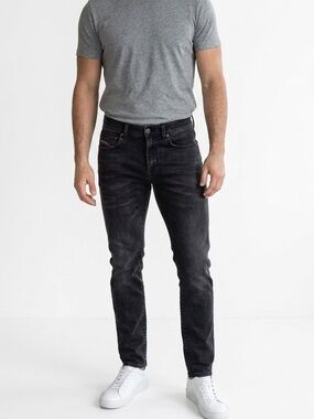 Diesel D-STRUKT Tapered Stretch Black Jeans 30x32